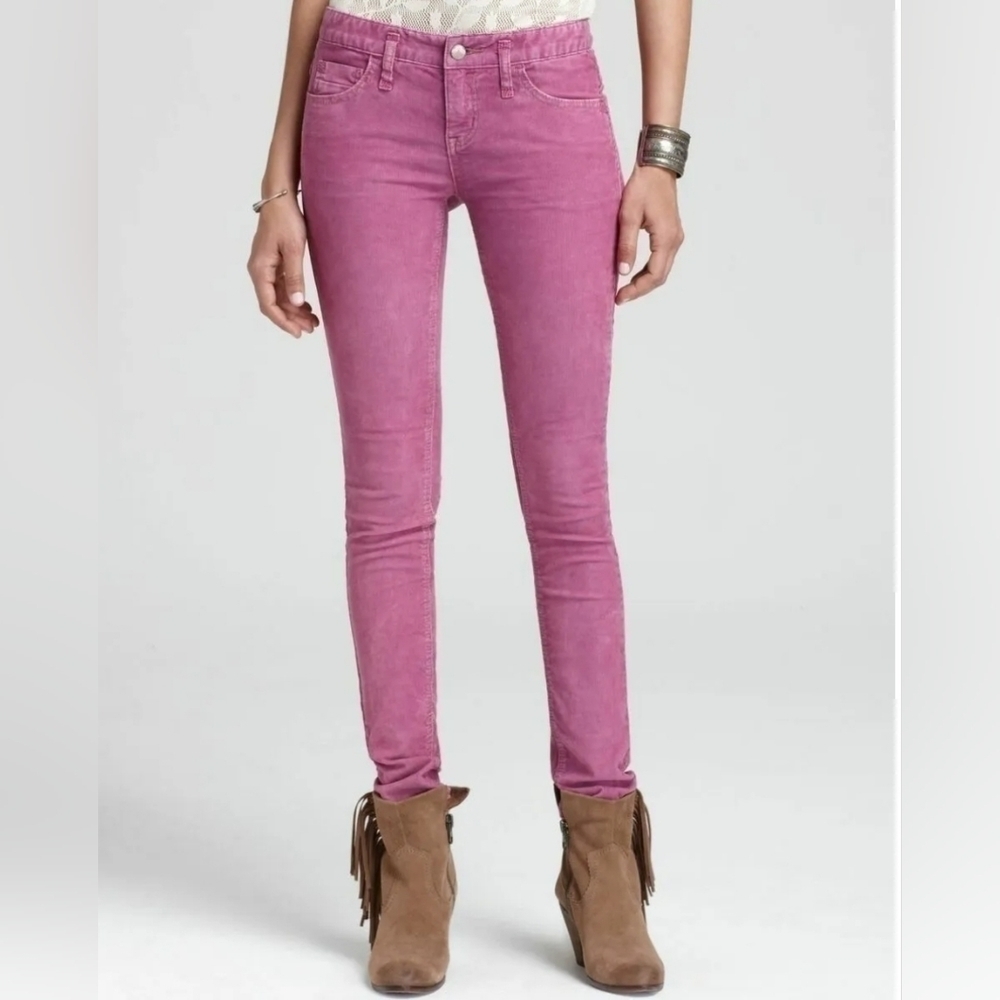 Free People Pink Skinny Corduroy Pants. Ladies Size 28